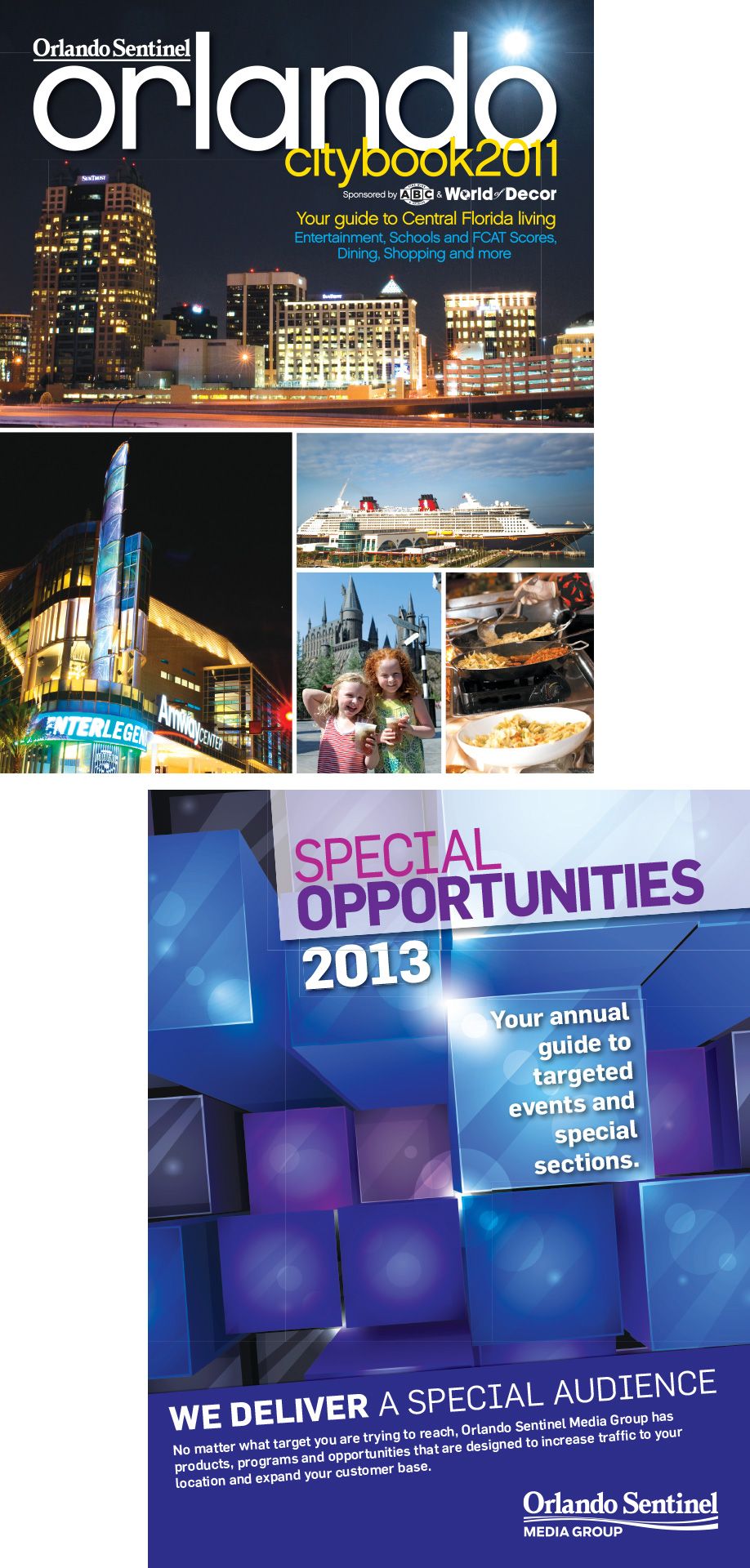 Orlando Citybook Entertainment Guide and Special Advertising Section Calender covers