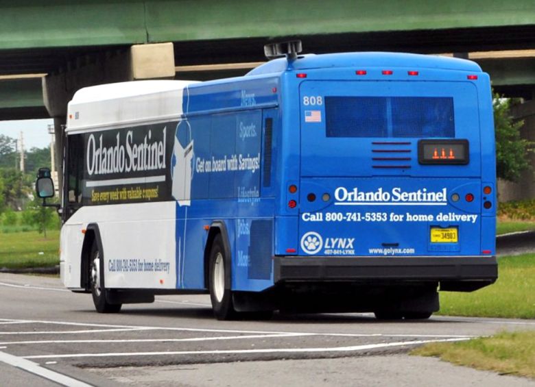 Orlando Sentinel Lynx bus rear quarter