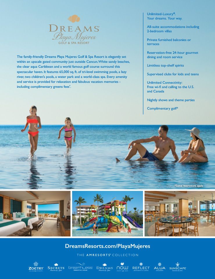 Dreams Resort Print Ad