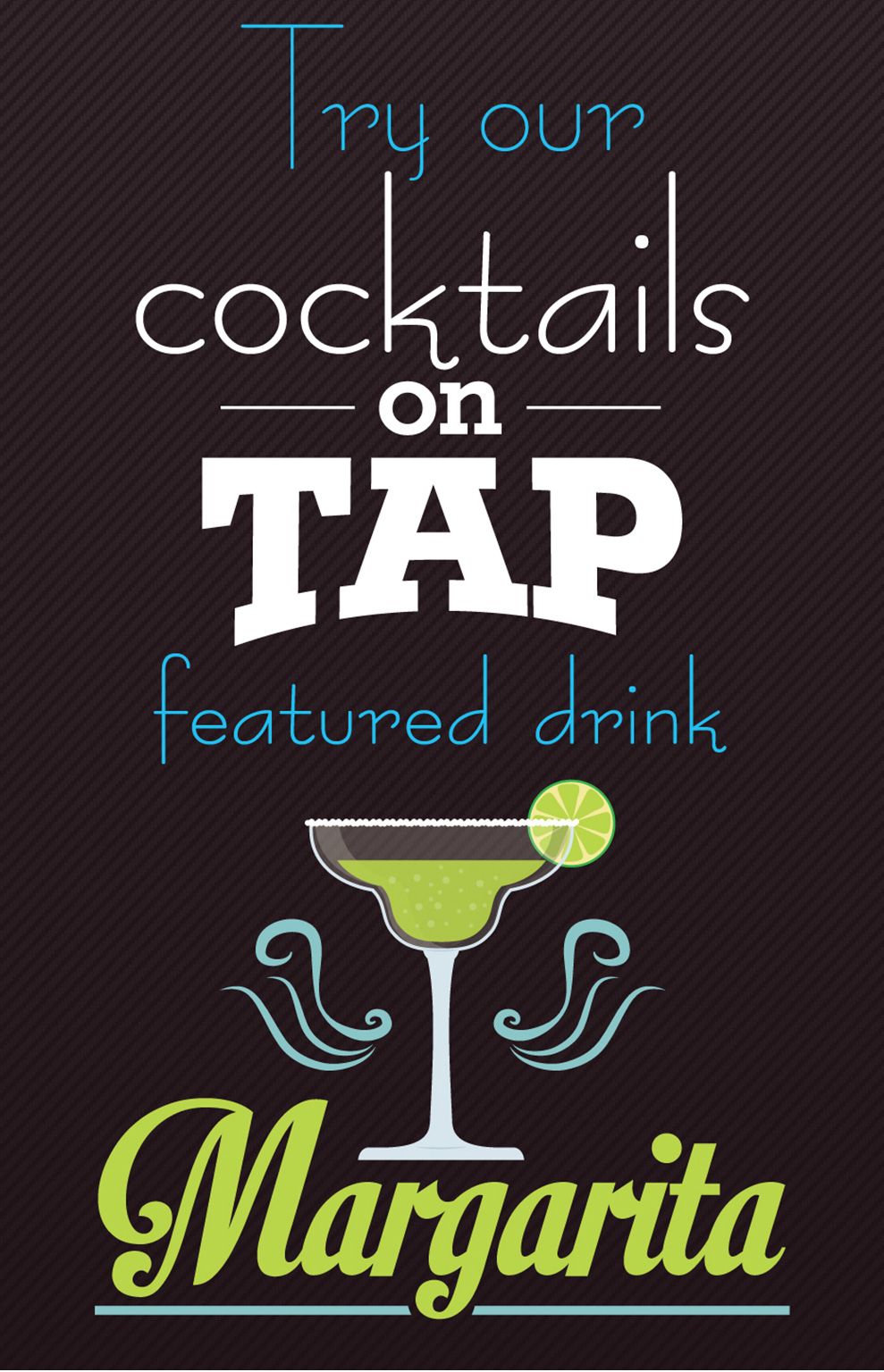 Cocktails On Tap Sign