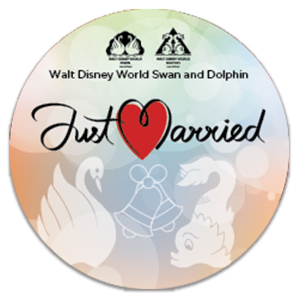 just married celebration button