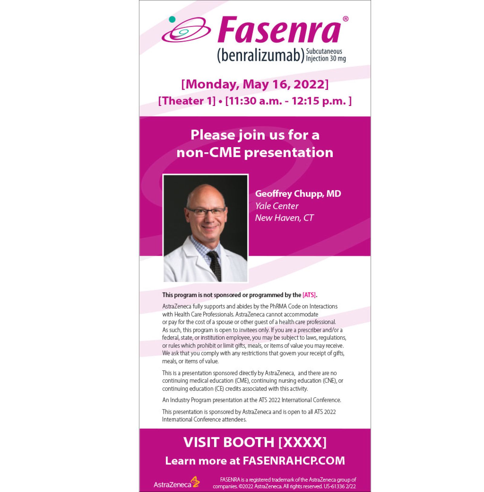 Fasenra ATS Conference Speaker Ad