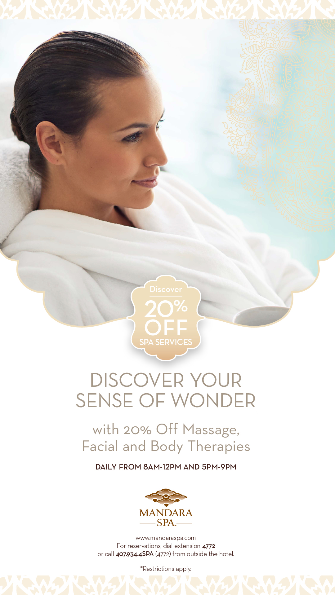 Mandara Spa Promotional Digital Sign