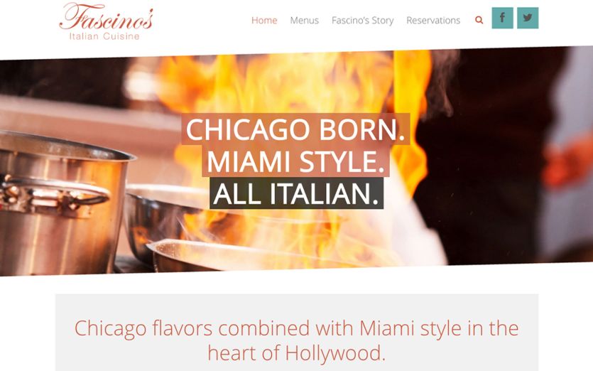 Fascino's Restaurant Website