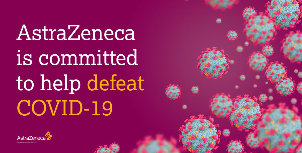 AstraZeneca COVID-19 tradeshow banner