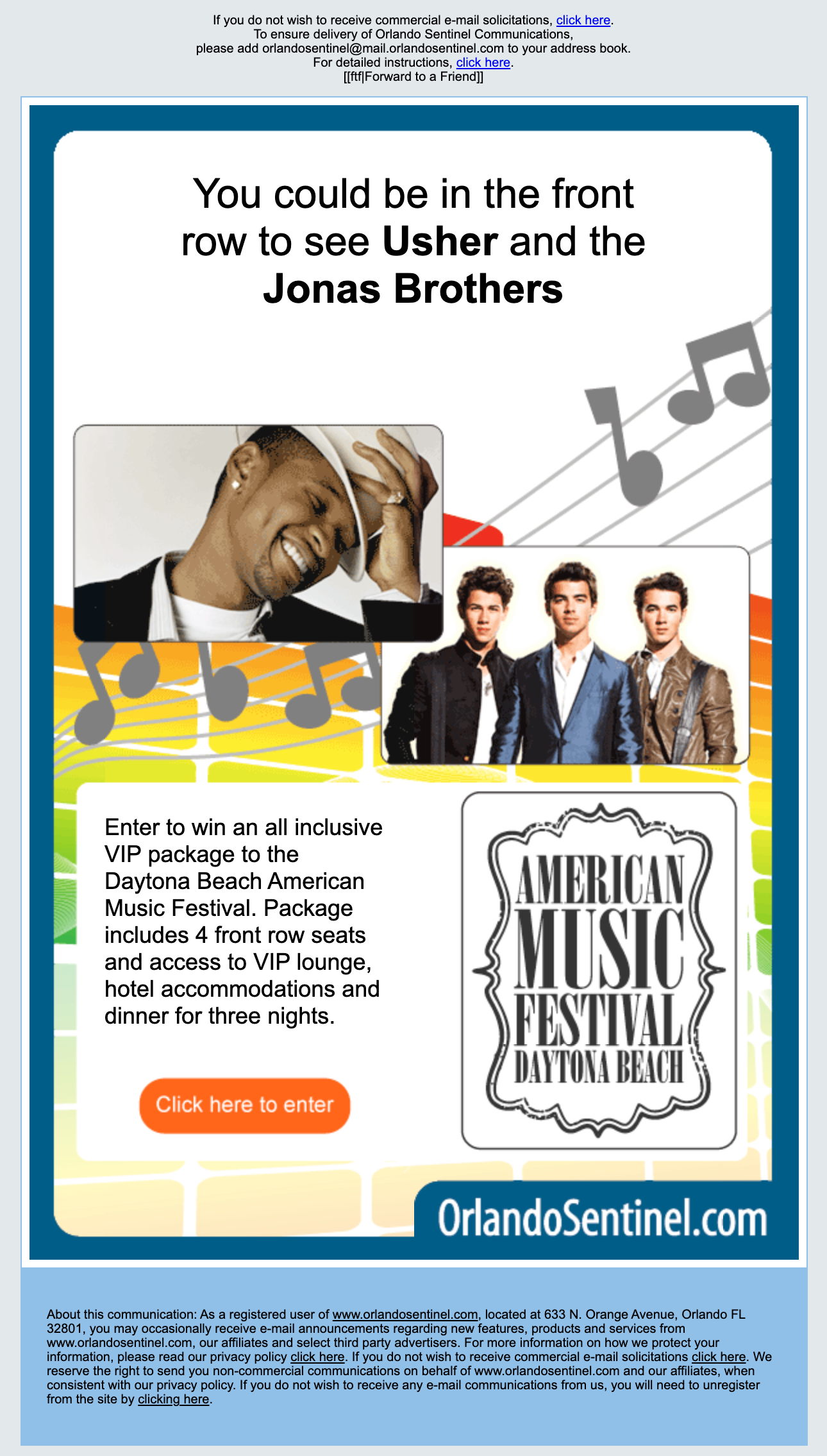 Orlando Sentinel Ad Mail