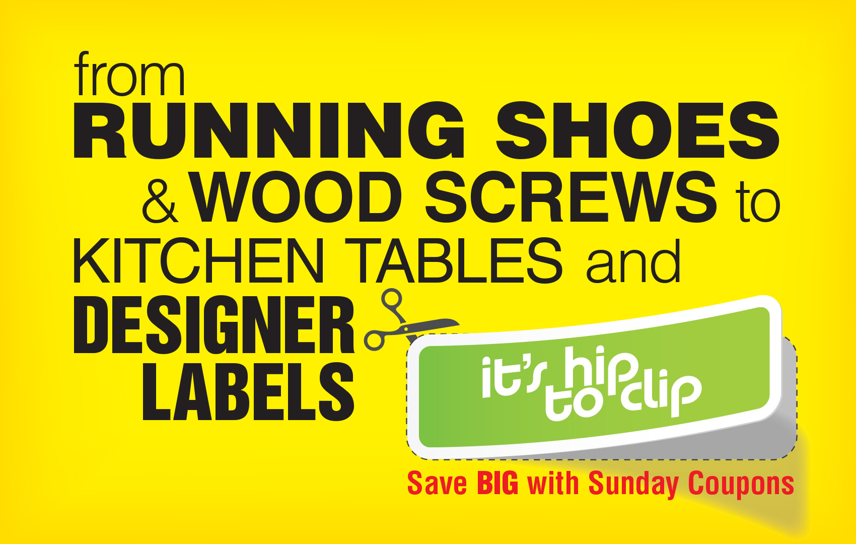 Sunday Coupons Promotion Rack Card