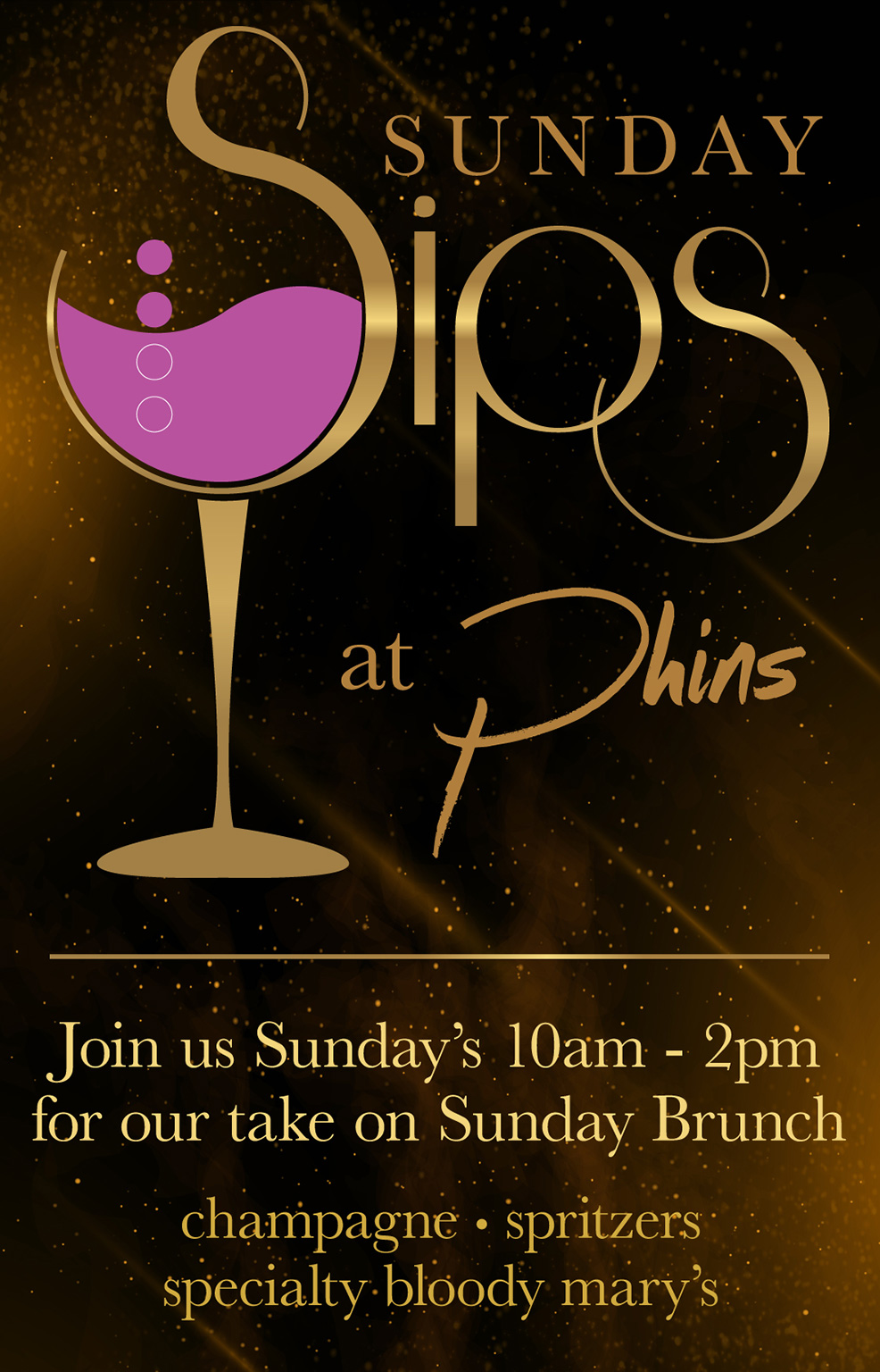 Sunday Sips Brunch Sign