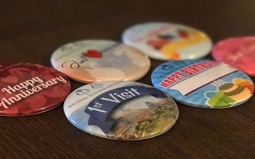 Walt Disney World Swan and Dolphin Celebration Buttons